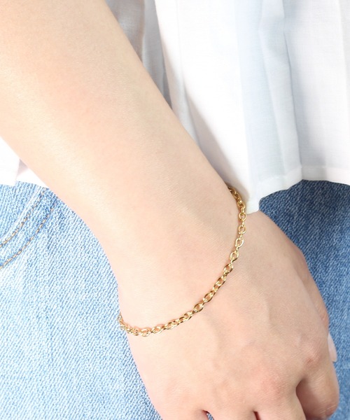 TONE SELECT GOODS（トーンセレクトグッズ）の「【vie】ステンレスブレスチェーンゴールド　レディース/医療用器具にも使われる最高級ステンレス316L使用（金属アレルギーフリー）（ブレスレット・レディース・その他1/その他2/その他3/その他4/その他5/その他6/その他7/その他8/その他11/その他12/その他13/その他17/その他18/その他15/その他10/その他9/その他14/その他16/その他19/その他21/その他20・FREE）」の7枚目の写真