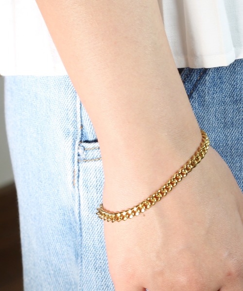 TONE SELECT GOODS（トーンセレクトグッズ）の「【vie】ステンレスブレスチェーンゴールド　レディース/医療用器具にも使われる最高級ステンレス316L使用（金属アレルギーフリー）（ブレスレット・レディース・その他1/その他2/その他3/その他4/その他5/その他6/その他7/その他8/その他11/その他12/その他13/その他17/その他18/その他15/その他10/その他9/その他14/その他16/その他19/その他21/その他20・FREE）」の10枚目の写真