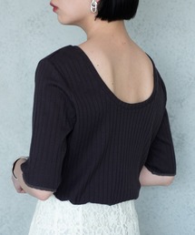 Aunt Marie's | AUNT MARIE'S バックオープンリブカットソー(Tシャツ/カットソー)