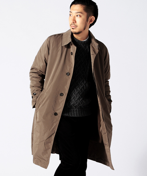 BEAMS(ビームス)の「◎BEAMS / Aライン ステンカラーコート(ステンカラーコート・メンズ・ブラック/ベージュ・X-LARGE/SMALL/LARGE/MEDIUM)」の1枚目の写真