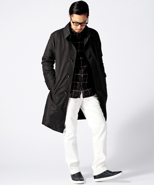 BEAMS(ビームス)の「◎BEAMS / Aライン ステンカラーコート(ステンカラーコート・メンズ・ブラック/ベージュ・X-LARGE/SMALL/LARGE/MEDIUM)」の13枚目の写真