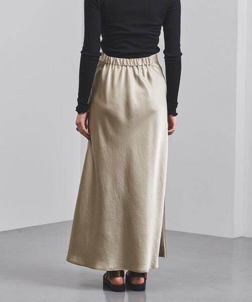 UNITED ARROWS(ユナイテッドアローズ)の「UWFM TA/P サテン マキシスカート 20FW(スカート・レディース・オリーブ/ダークブラウン/ナチュラル・40/38/36)」の7枚目の写真