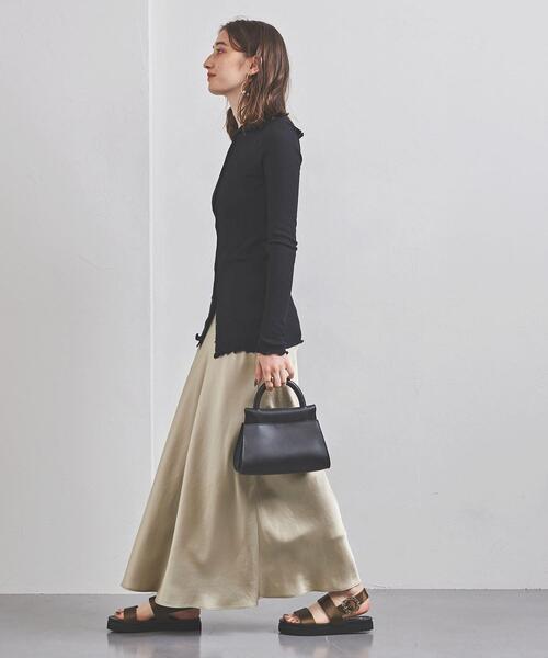 UNITED ARROWS(ユナイテッドアローズ)の「UWFM TA/P サテン マキシスカート 20FW(スカート・レディース・オリーブ/ダークブラウン/ナチュラル・40/38/36)」の21枚目の写真