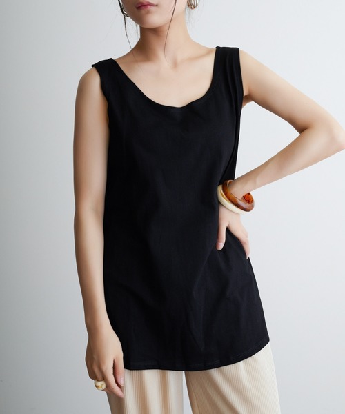 シンプルロングタンクトップ インナートップス タンクトップ トップス Birthday Room バースデイルーム のファッション Birthday セール