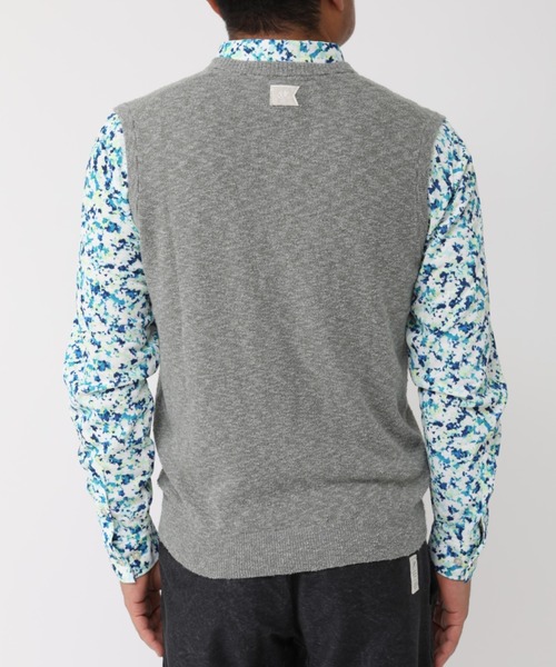 ZOY（ゾーイ）の「《ZOY》MENS Crackleニットベスト（ベスト・メンズ・アイボリー/オリーブ/インディゴブルー・1/2/3）」の8枚目の写真