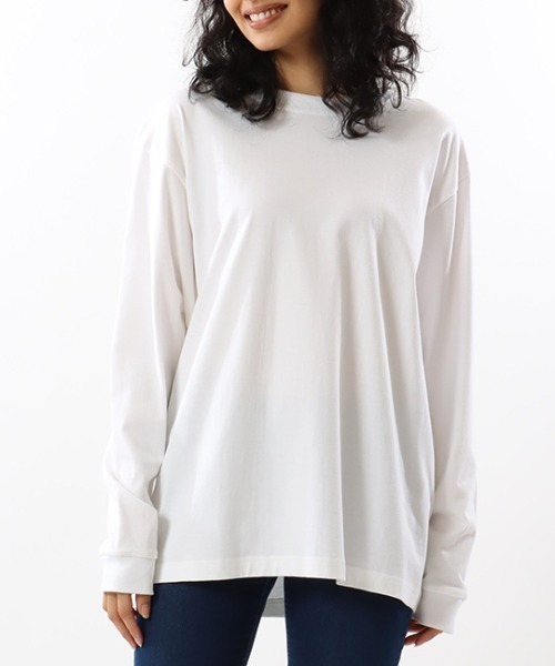 HANES(ヘインズ)の「HANES/ヘインズ BEEFY-T ロンTEE 長袖Tシャツ 2XLサイズ~3XLサイズ H5186L(Tシャツ/カットソー・メンズ・ホワイト/ブラック・XXL/3XL)」の3枚目の写真