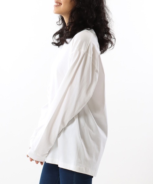 HANES(ヘインズ)の「HANES/ヘインズ BEEFY-T ロンTEE 長袖Tシャツ 2XLサイズ~3XLサイズ H5186L(Tシャツ/カットソー・メンズ・ホワイト/ブラック・XXL/3XL)」の4枚目の写真