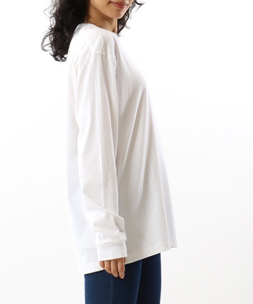 HANES(ヘインズ)の「HANES/ヘインズ BEEFY-T ロンTEE 長袖Tシャツ 2XLサイズ~3XLサイズ H5186L(Tシャツ/カットソー・メンズ・ホワイト/ブラック・XXL/3XL)」の6枚目の写真