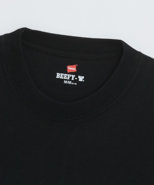 HANES(ヘインズ)の「HANES/ヘインズ BEEFY-T ロンTEE 長袖Tシャツ 2XLサイズ~3XLサイズ H5186L(Tシャツ/カットソー・メンズ・ホワイト/ブラック・XXL/3XL)」の13枚目の写真