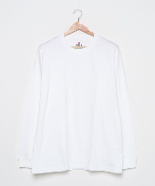 HANES(ヘインズ)の「HANES/ヘインズ BEEFY-T ロンTEE 長袖Tシャツ 2XLサイズ~3XLサイズ H5186L(Tシャツ/カットソー・メンズ・ホワイト/ブラック・XXL/3XL)」の15枚目の写真