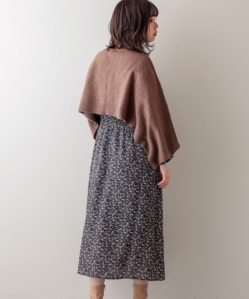 natural couture（ナチュラルクチュール）の「ベストにもなる2WAYポンチョ（ニット/セーター・レディース・ブラック/モカ/ライトベージュ・FREE）」の18枚目の写真