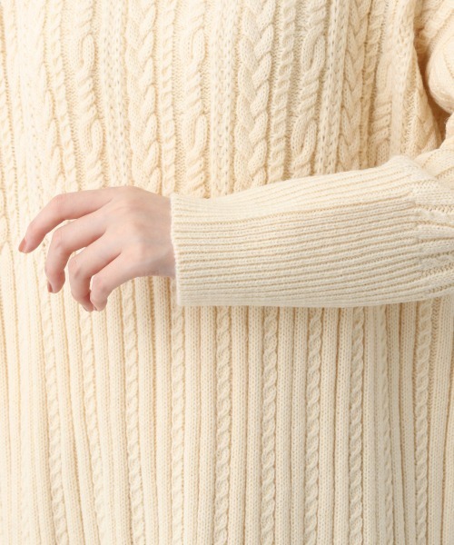 A part by（アパートバイ）の「5GAcWケーブルハイネックワンピース　919527（ワンピース・レディース・ブラック/アイボリー/ボルドー・FREE）」の15枚目の写真