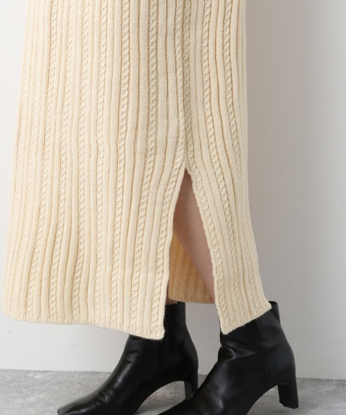 A part by（アパートバイ）の「5GAcWケーブルハイネックワンピース　919527（ワンピース・レディース・ブラック/アイボリー/ボルドー・FREE）」の16枚目の写真