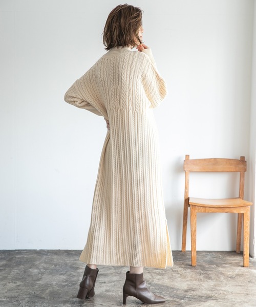 A part by（アパートバイ）の「5GAcWケーブルハイネックワンピース
