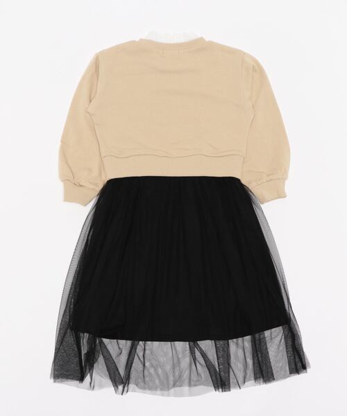 PINKHUNT（ピンクハント）の「PINKHUNT チュールスカートドッキングワンピース 4942K（ワンピース・キッズ・オフホワイト/ベージュ・120cm/130cm/140cm/150cm/160cm）」の3枚目の写真