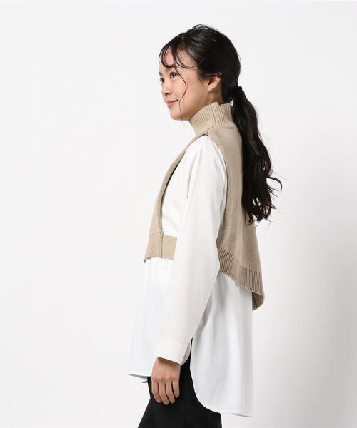 ニット セーター 2way knit vest　　２ウェイニットベスト レディース AZUL by moussy（アズールバイマウジー）の「2WAY KNIT VEST SET