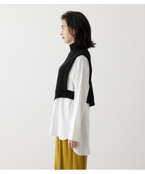 ニット セーター 2way knit vest　　２ウェイニットベスト レディース AZUL by moussy（アズールバイマウジー）の「2WAY KNIT VEST SET
