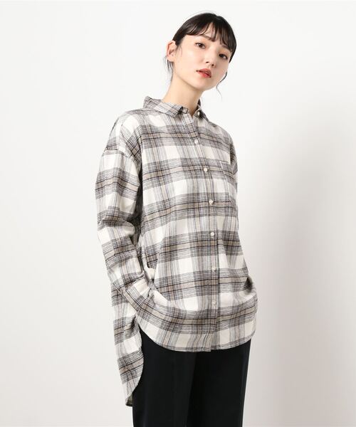 AMERICAN HOLIC（アメリカンホリック）の「バックタックシャツチュニック ＊（シャツ/ブラウス・レディース・ブラウン系その他4/イエロー系その他/チェック/オフホワイト/チャコールグレー・FREE）」の10枚目の写真