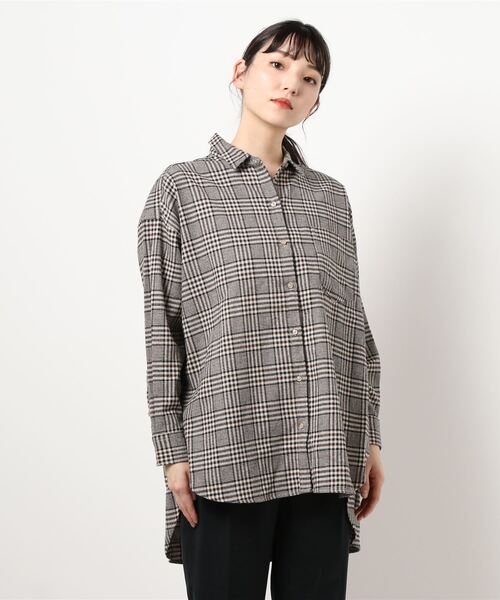 AMERICAN HOLIC（アメリカンホリック）の「バックタックシャツチュニック ＊（シャツ/ブラウス・レディース・ブラウン系その他4/イエロー系その他/チェック/オフホワイト/チャコールグレー・FREE）」の12枚目の写真