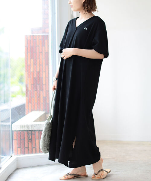 LACOSTE BEAMS別注 ギャザースリーブ ワンピース 21SS B:MING by BEAMS（ビーミングバイビームス）の「LACOSTE × B