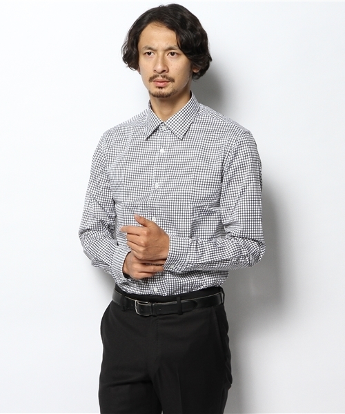 EDIFICE(エディフィス)の「DR.タッタソール レギュラーシャツ(シャツ/ブラウス・メンズ・ブラック/ブルー・MEDIUM/SMALL/LARGE)」の1枚目の写真