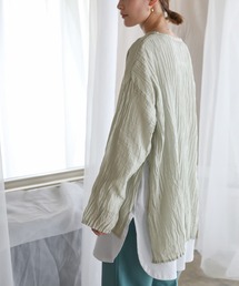 select MOCA | 2021 SS クルーネックワッシャーポプリンブラウス(シャツ/ブラウス)