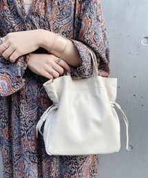 SHENERY | レザー巾着ショルダーバッグ(トートバッグ)