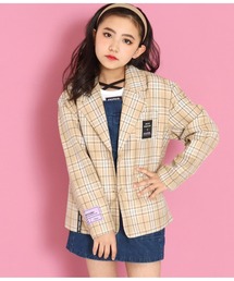 ANAP GｉRL（アナップガール）の「チェックテープ付ジャケット（テーラードジャケット・キッズ）」