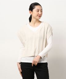 ehka sopo | ケーブル柄ベスト(ベスト)