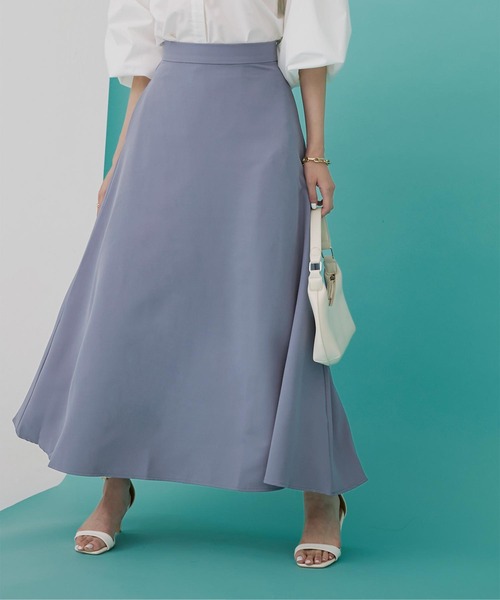 UR'S(ユアーズ)の「サーキュラーロングスカート(スカート・レディース・ホワイト/グリーン/ブルー/ネイビー/ピンク/ブラック・S/M/L)」の1枚目の写真