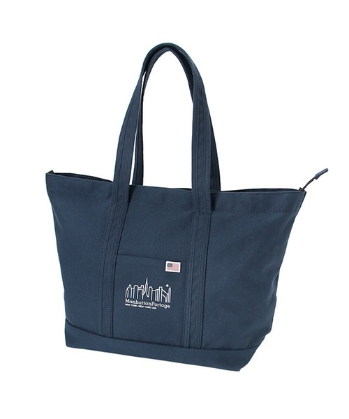 Manhattan Portage（マンハッタンポーテージ）の「Botanical Crown Tote Canvas Lite（トートバッグ・メンズ・ナチュラル/ダークネイビー・LARGE）」の2枚目の写真
