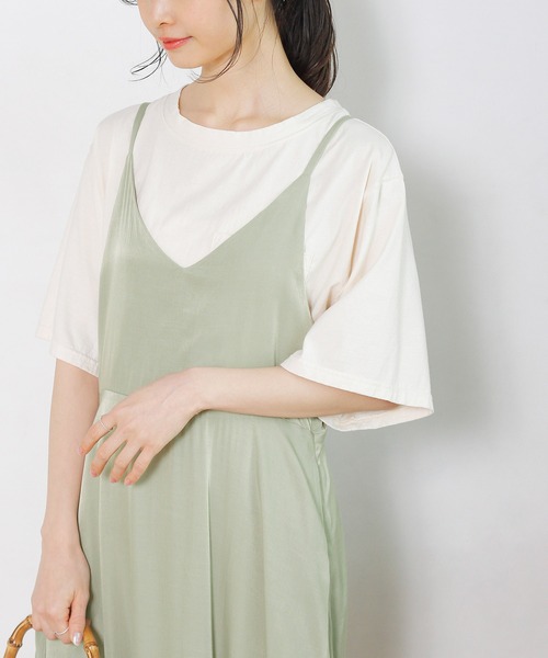 Crisp(クリスプ)の「ラスターフレアキャミワンピース(ワンピース・レディース・ミント/ネイビー・FREE)」の5枚目の写真