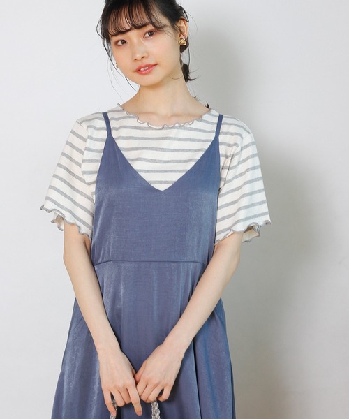 Crisp(クリスプ)の「ラスターフレアキャミワンピース(ワンピース・レディース・ミント/ネイビー・FREE)」の12枚目の写真