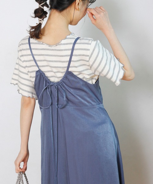 Crisp(クリスプ)の「ラスターフレアキャミワンピース(ワンピース・レディース・ミント/ネイビー・FREE)」の14枚目の写真