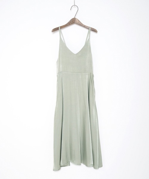 Crisp(クリスプ)の「ラスターフレアキャミワンピース(ワンピース・レディース・ミント/ネイビー・FREE)」の15枚目の写真