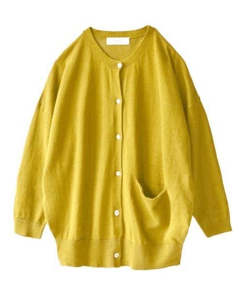 zootie（ズーティー）の「コットンリネン ドロップショルダー カーディガン（カーディガン/ボレロ・レディース・グリーン/オートミール/ブラック/ターコイズブルー/マジェンタ/マスタード/ロイヤルブルー/パープル/レッド/オレンジ・M）」の11枚目の写真