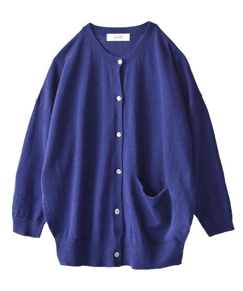 zootie（ズーティー）の「コットンリネン ドロップショルダー カーディガン（カーディガン/ボレロ・レディース・グリーン/オートミール/ブラック/ターコイズブルー/マジェンタ/マスタード/ロイヤルブルー/パープル/レッド/オレンジ・M）」の22枚目の写真