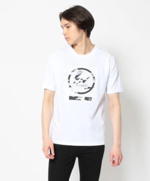 qwerty（クワーティ）の「qwerty (クワーティ) Circle Emboss Hide Como Tシャツ（Tシャツ/カットソー・メンズ・ホワイト/ブラック・MEDIUM/LARGE/X-LARGE）」の2枚目の写真