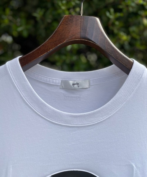 qwerty（クワーティ）の「qwerty (クワーティ) Circle Emboss Hide Como Tシャツ（Tシャツ/カットソー・メンズ・ホワイト/ブラック・MEDIUM/LARGE/X-LARGE）」の3枚目の写真