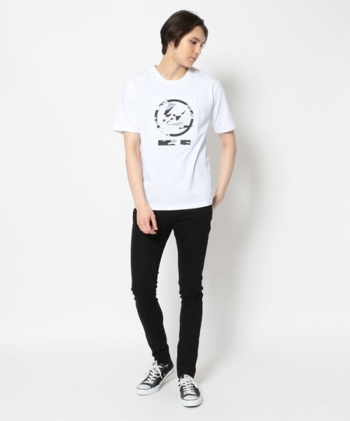 qwerty（クワーティ）の「qwerty (クワーティ) Circle Emboss Hide Como Tシャツ（Tシャツ/カットソー・メンズ・ホワイト/ブラック・MEDIUM/LARGE/X-LARGE）」の20枚目の写真