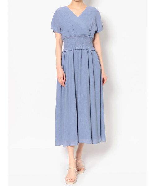 LAGUNAMOON(ラグナムーン)の「楊柳カシュクールワンピース(ワンピース・レディース・アイボリー/グリーン系その他/ブルー・SMALL/MEDIUM)」の17枚目の写真