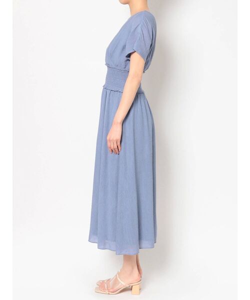 LAGUNAMOON(ラグナムーン)の「楊柳カシュクールワンピース(ワンピース・レディース・アイボリー/グリーン系その他/ブルー・SMALL/MEDIUM)」の10枚目の写真