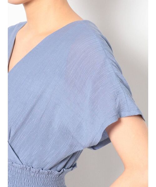 LAGUNAMOON(ラグナムーン)の「楊柳カシュクールワンピース(ワンピース・レディース・アイボリー/グリーン系その他/ブルー・SMALL/MEDIUM)」の12枚目の写真