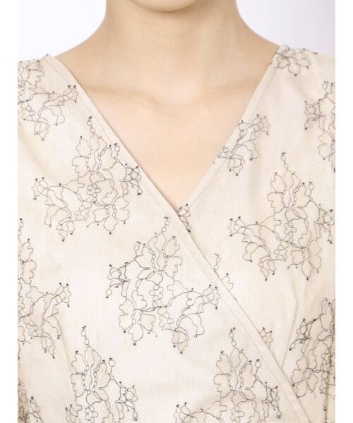 MERCURYDUO(マーキュリーデュオ)の「ブロッキングレースカシュクールドレス(ワンピース・レディース・オフホワイト/ミント・SMALL/MEDIUM)」の12枚目の写真