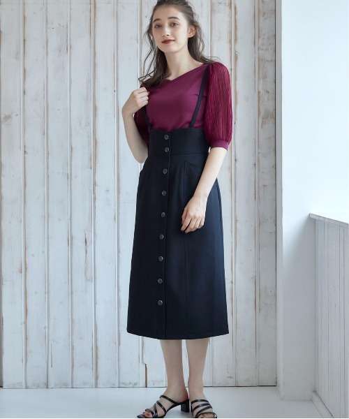 12Twelve Agenda(トゥエルブ アジェンダ)の「Vネック袖プリーツニットプルオーバー(ニット/セーター・レディース・ブラック/オフホワイト/サックスブルー/ローズ/ベージュ・M)」の18枚目の写真
