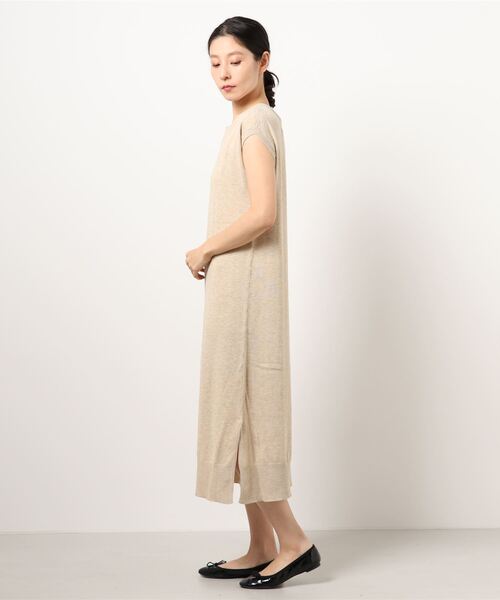 Banner Barrett(バナーバレット)の「コットンニット天竺ワンピース(ワンピース・レディース・ホワイト/ベージュ/ピンク/ブルー・38)」の14枚目の写真