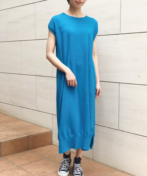 Banner Barrett(バナーバレット)の「コットンニット天竺ワンピース(ワンピース・レディース・ホワイト/ベージュ/ピンク/ブルー・38)」の5枚目の写真