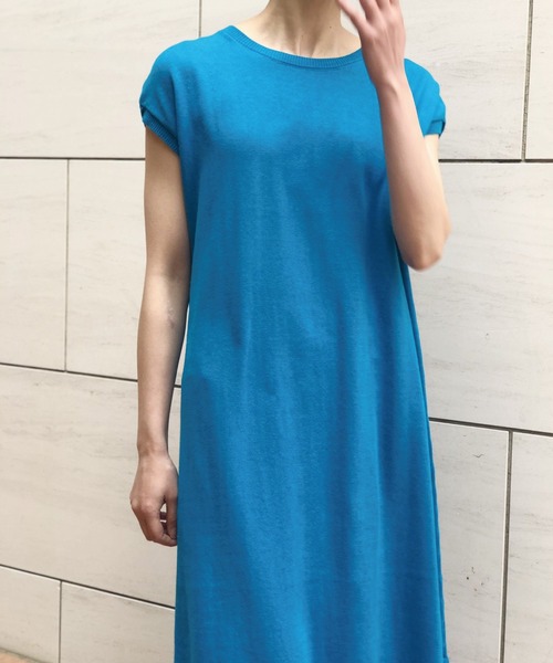 Banner Barrett(バナーバレット)の「コットンニット天竺ワンピース(ワンピース・レディース・ホワイト/ベージュ/ピンク/ブルー・38)」の7枚目の写真