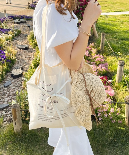 apres jour clair(アプレジュールクレア)の「【apres jour clair】clairロゴトートBAG【ZOZOTOWN限定アイテム】(トートバッグ・レディース・アイボリー/その他・フリ-)」の12枚目の写真