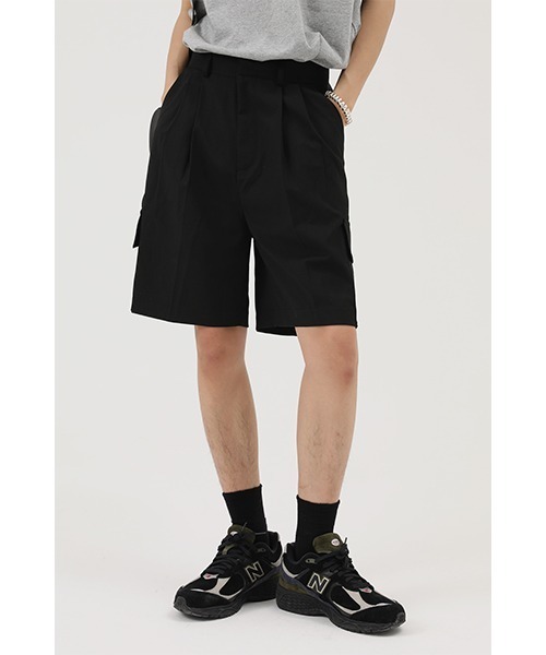 MASONPRINCE（メイソンプリンス）の「【MASONPRINCE】Bilateral pocket skin card short suit pants DK3007（その他パンツ・メンズ・ブラック/ライトグレー/ダークグレー・M/S/XL/L）」の2枚目の写真